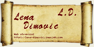 Lena Dimović vizit kartica